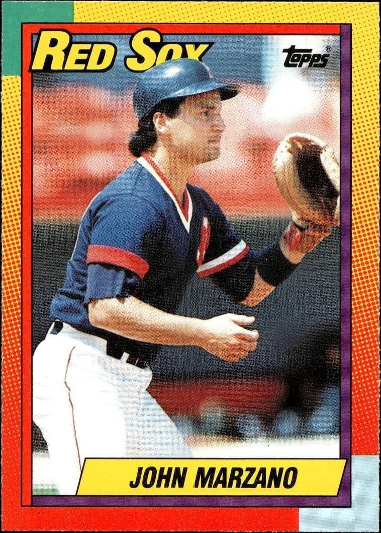 John Marzano 1990 Topps Traded #69T Baseball Trading Card - Front 1990 Topps Traded John Marzano #69T baseball trading card front