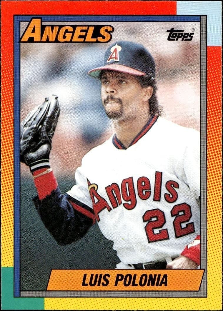 1990 Topps Traded Luis Polonia #97T trading card