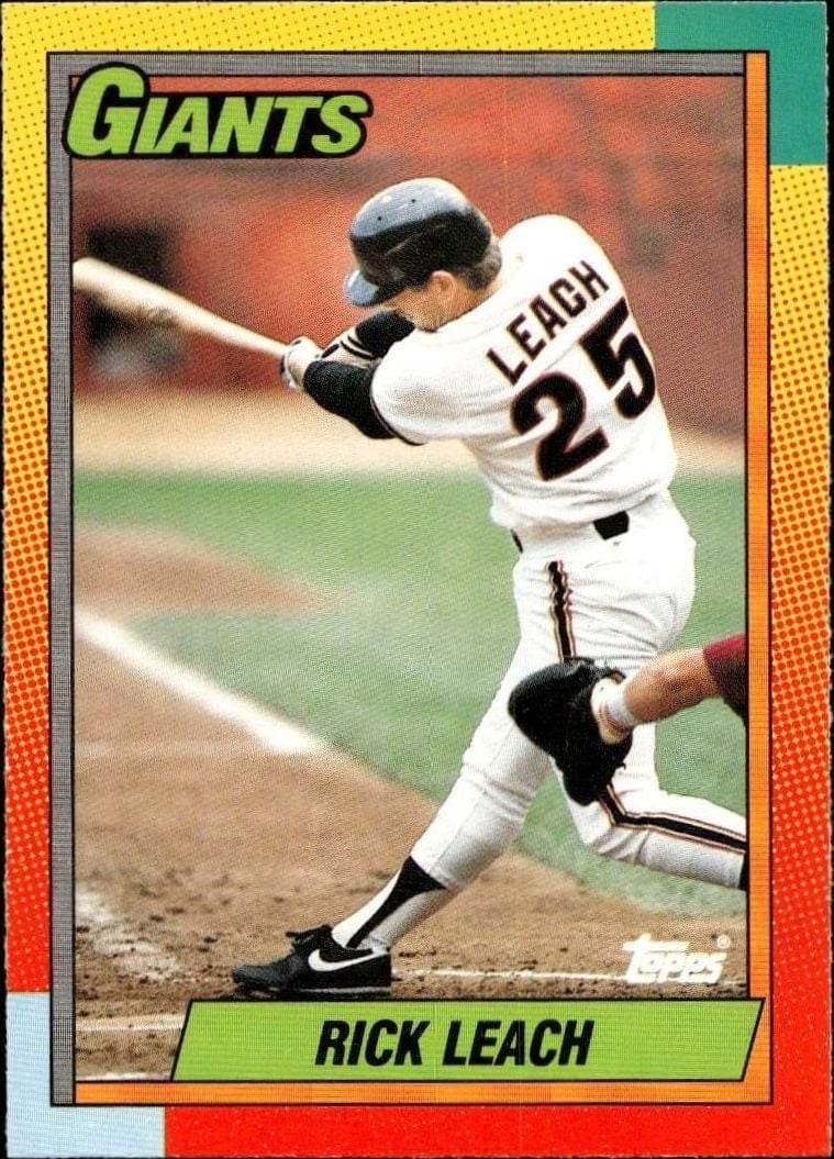 Rick Leach 1990 Topps Traded #56T Baseball Trading Card - Front 1990 Topps Traded Rick Leach #56T baseball trading card front