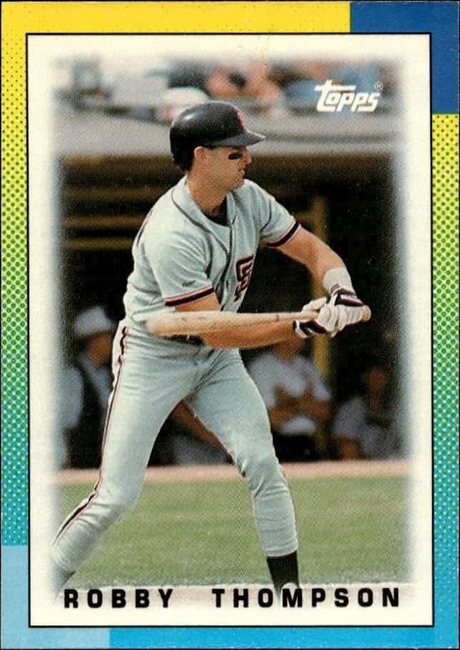 Robby Thompson 1990 Topps #88 Baseball Trading Card - Front 1990 Topps Robby Thompson #88 baseball trading card front