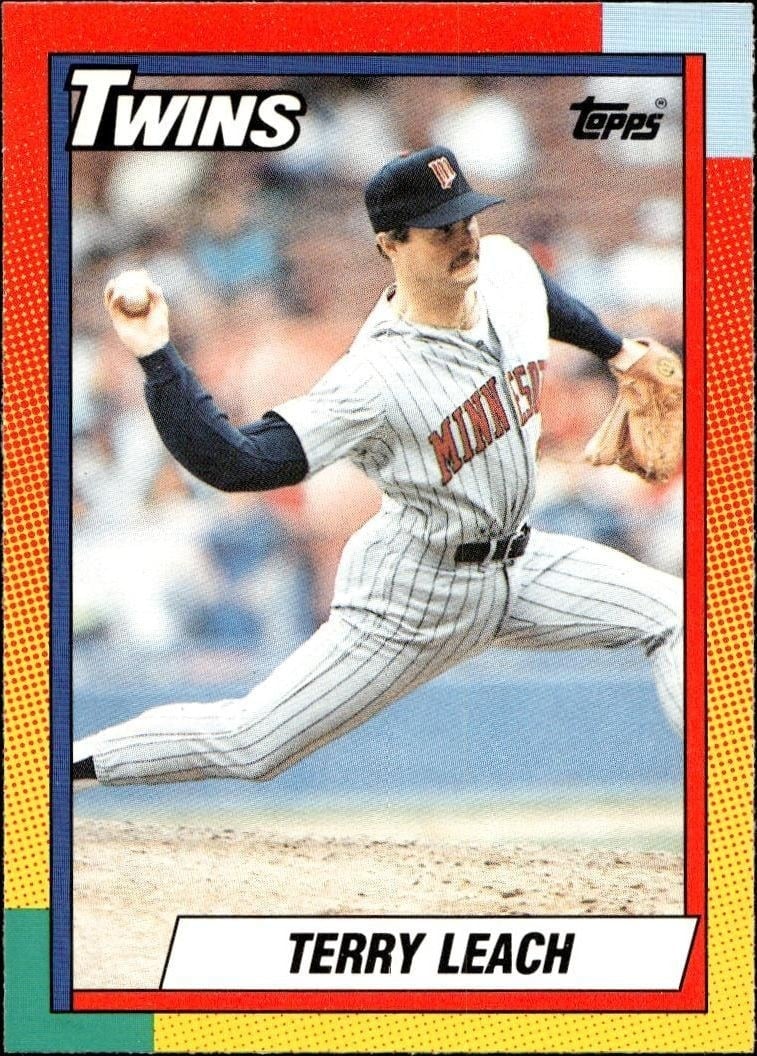 Terry Leach 1990 Topps Traded #57T Baseball Trading Card - Front 1990 Topps Traded Terry Leach #57T baseball trading card front