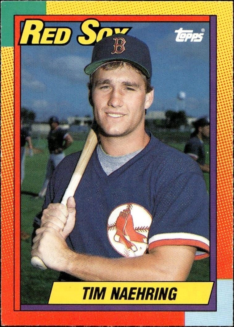 Tim Naehring 1990 Topps Traded #79T Baseball Trading Card - Front 1990 Topps Traded Tim Naehring #79T baseball trading card front