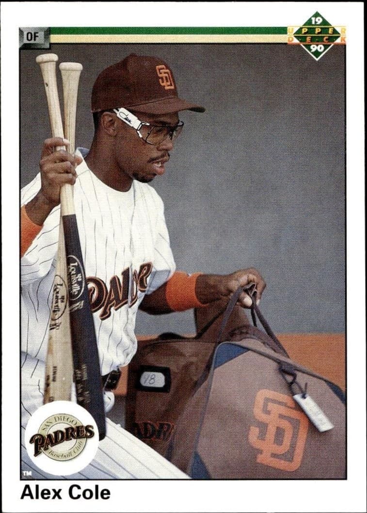 1990 Upper-Deck Alex Cole #751 trading card