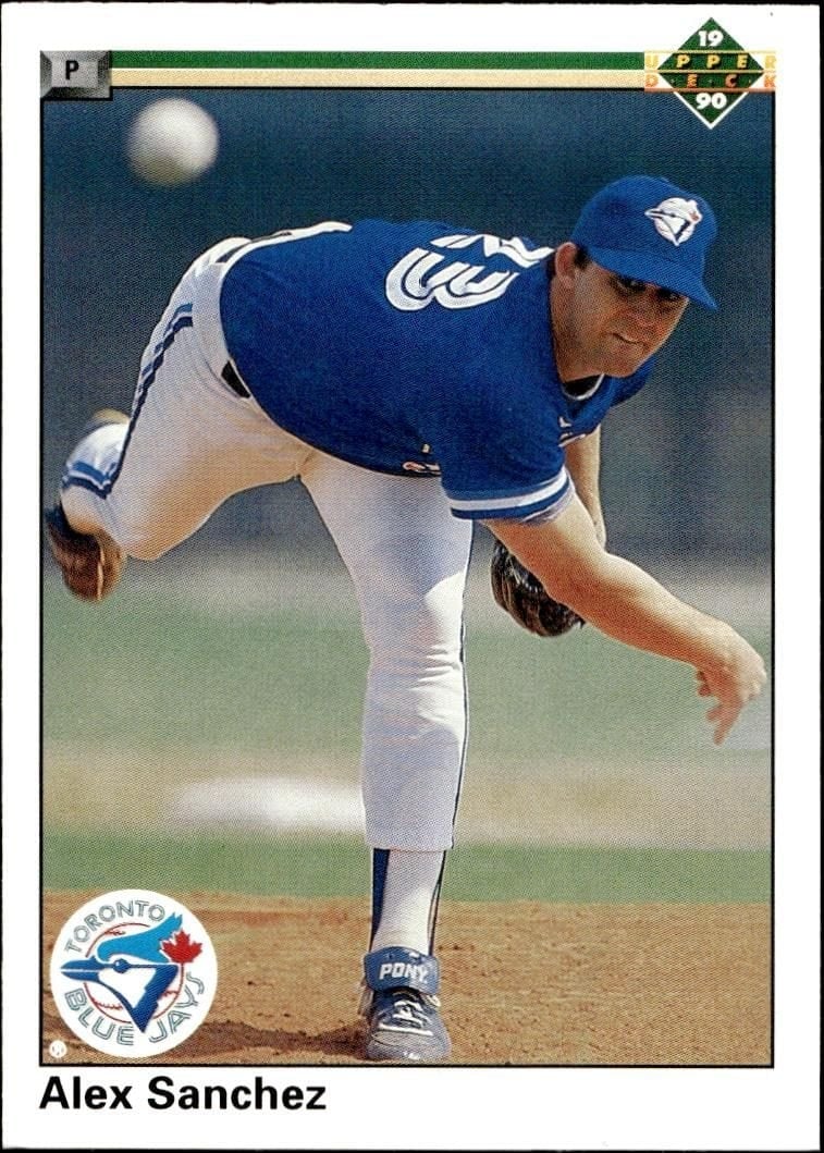 Alex Sanchez 1990 Upper Deck #757 Baseball Trading Card - Front 1990 Upper Deck Alex Sanchez #757 baseball trading card front