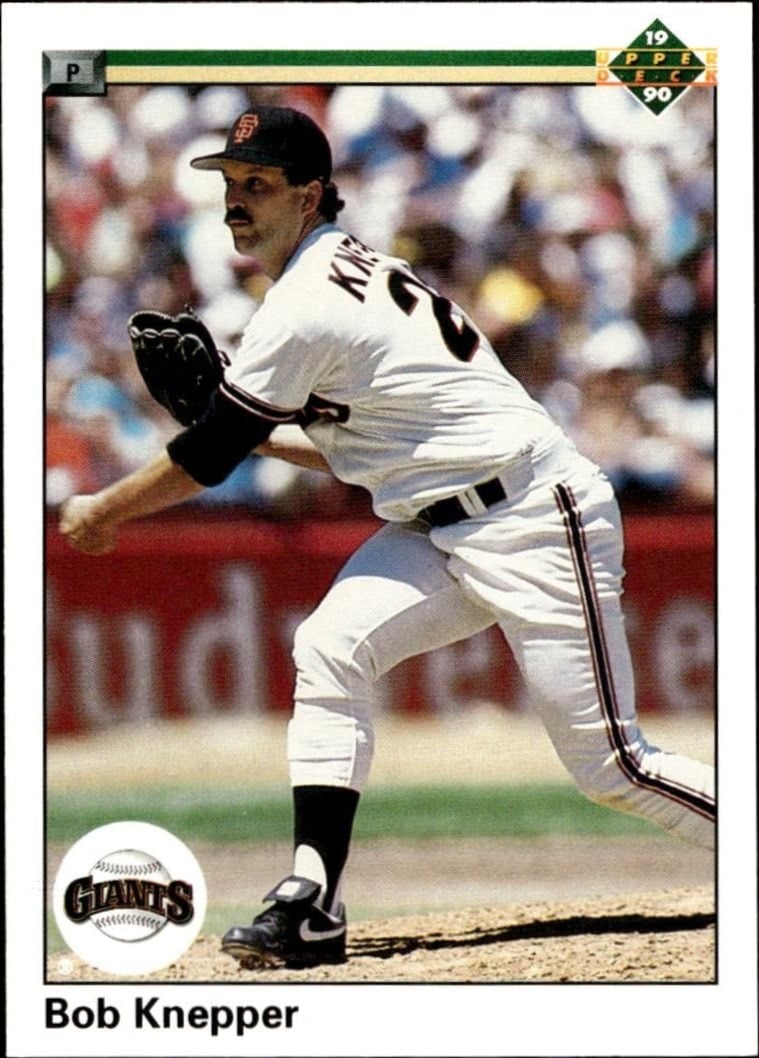 Bob Knepper 1990 Upper Deck #599 Baseball Trading Card - Front 1990 Upper Deck Bob Knepper #599 baseball trading card front