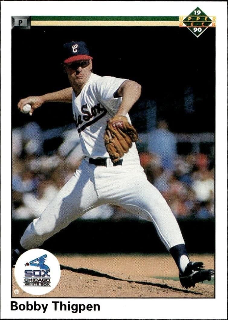 Bobby Thigpen 1990 Upper Deck #269 Baseball Trading Card - Front 1990 Upper Deck Bobby Thigpen #269 baseball trading card front