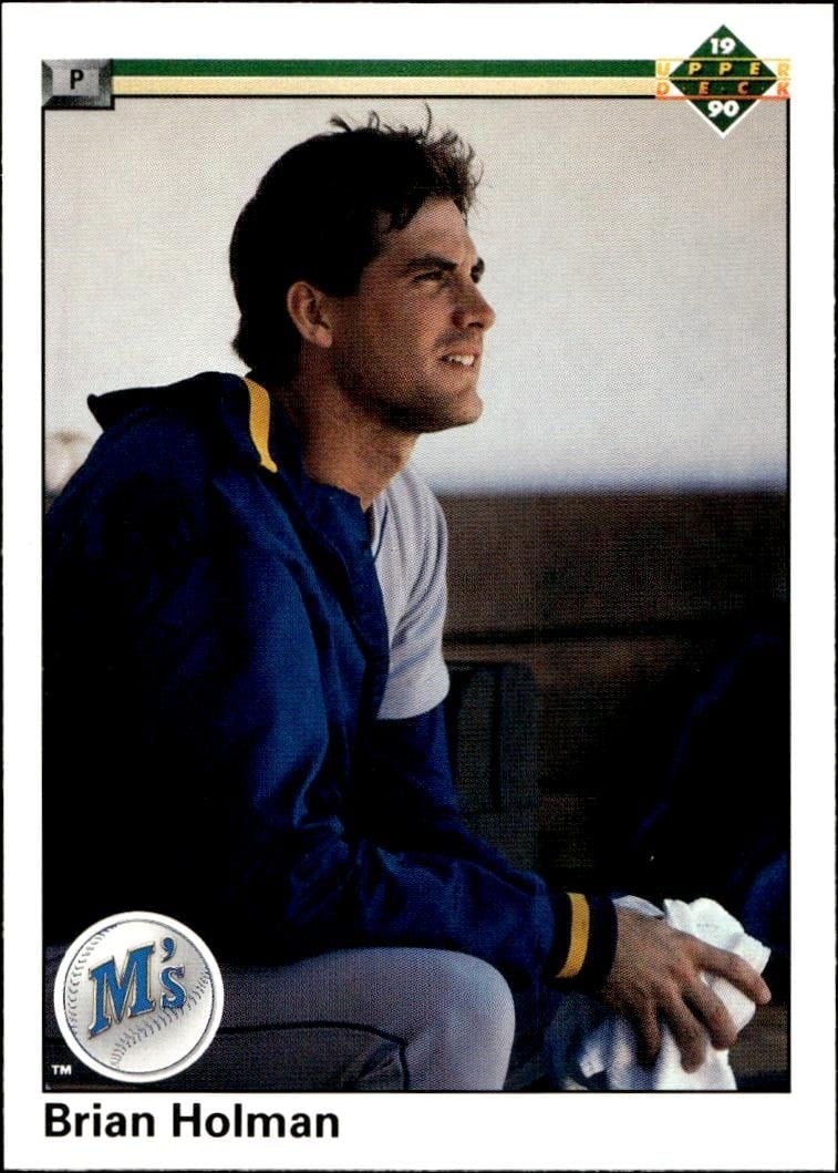 Brian Holman 1990 Upper Deck #362 Baseball Trading Card - Front 1990 Upper Deck Brian Holman #362 baseball trading card front