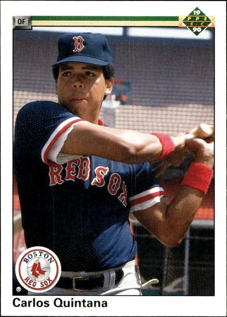 Carlos Quintana 1990 Upper Deck #465 Baseball Trading Card - Front 1990 Upper Deck Carlos Quintana #465 baseball trading card front