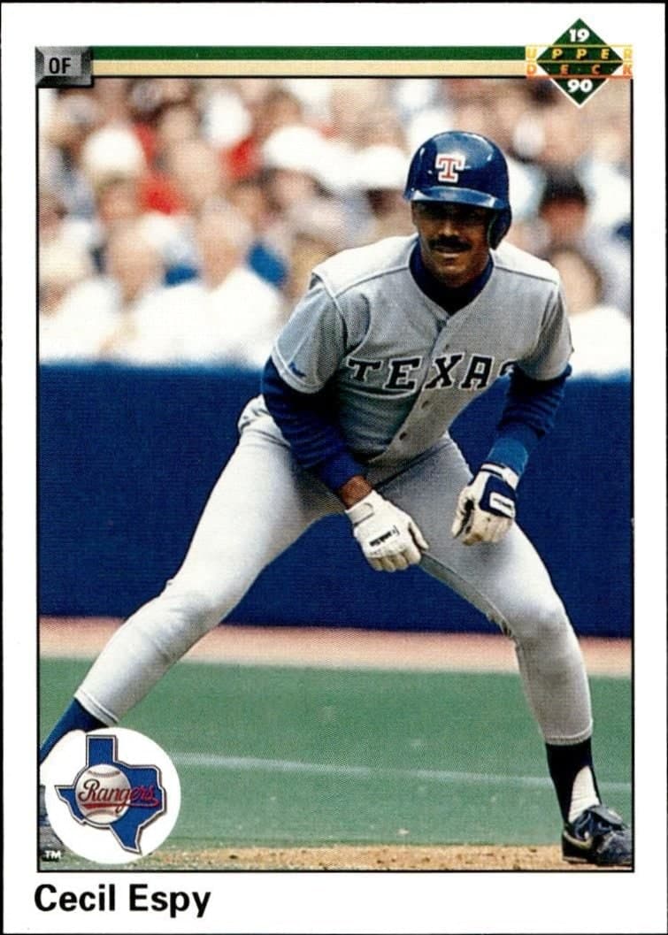 Cecil Espy 1990 Upper Deck #371 Baseball Trading Card - Front 1990 Upper Deck Cecil Espy #371 baseball trading card front