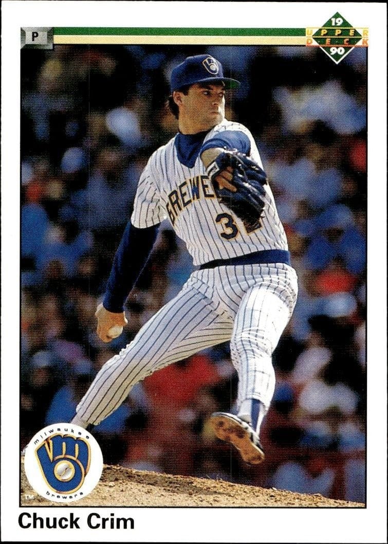 Chuck Crim 1990 Upper Deck #511 Baseball Trading Card - Front 1990 Upper Deck Chuck Crim #511 baseball trading card front