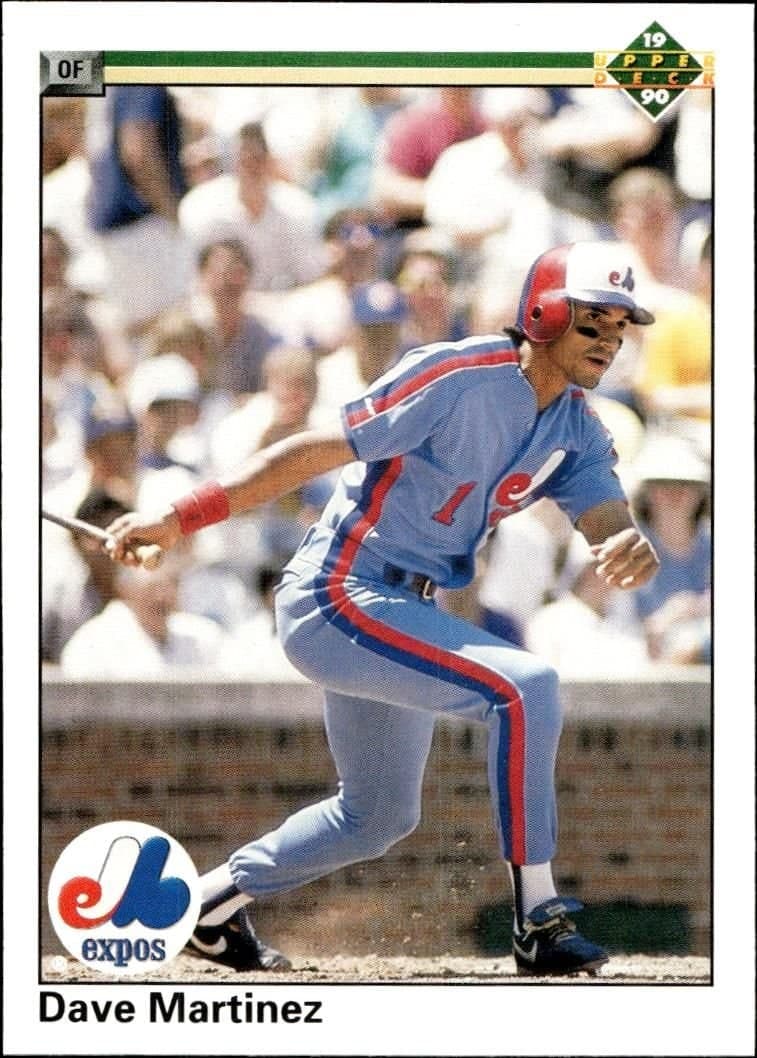 Dave Martinez 1990 Upper Deck #470 Baseball Trading Card - Front 1990 Upper Deck Dave Martinez #470 baseball trading card front