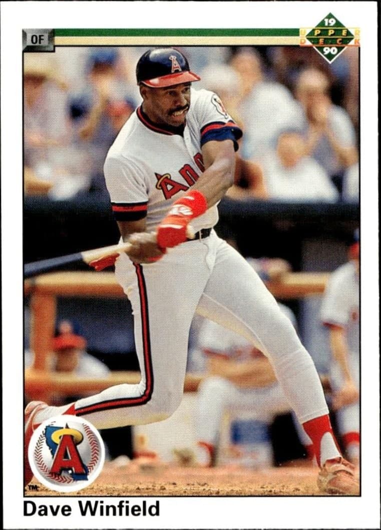 Dave Winfield 1990 Upper Deck #745 Baseball Trading Card - Front 1990 Upper Deck Dave Winfield #745 baseball trading card front
