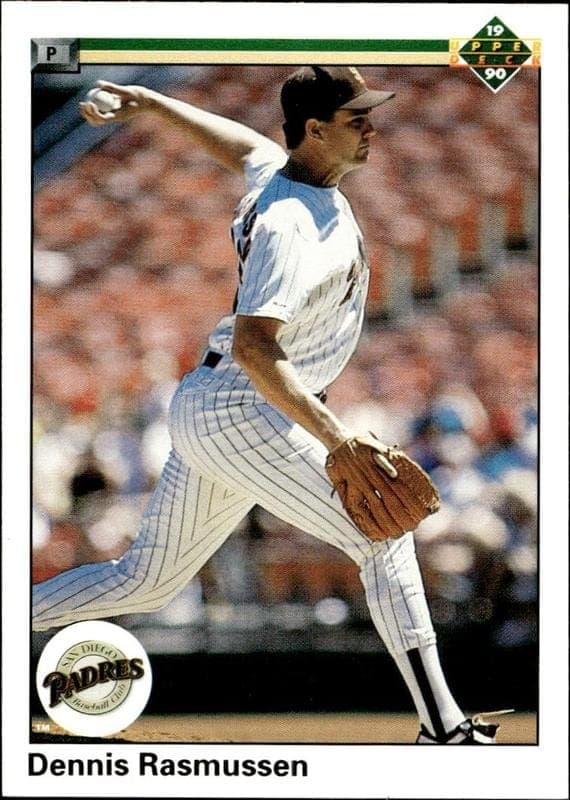1990 Upper-Deck Dennis Rasmussen #594 trading card