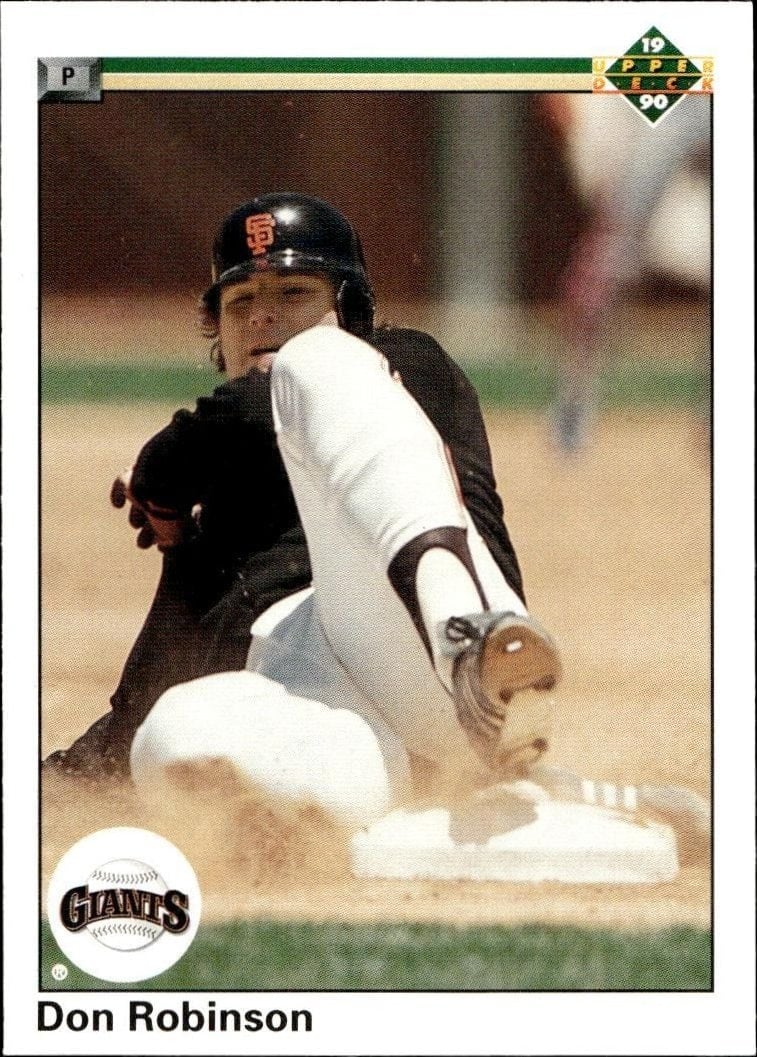 Don Robinson 1990 Upper Deck #616 Baseball Trading Card - Front 1990 Upper Deck Don Robinson #616 baseball trading card front