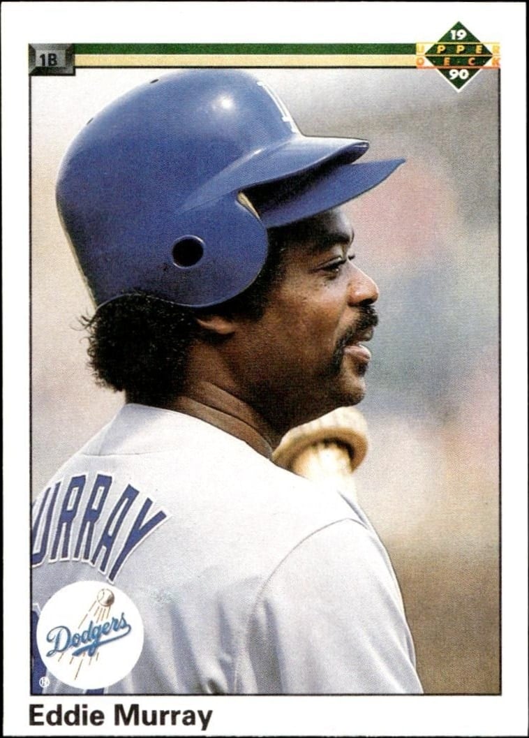 Eddie Murray 1990 Upper Deck #277 Baseball Trading Card - Front 1990 Upper Deck Eddie Murray #277 baseball trading card front