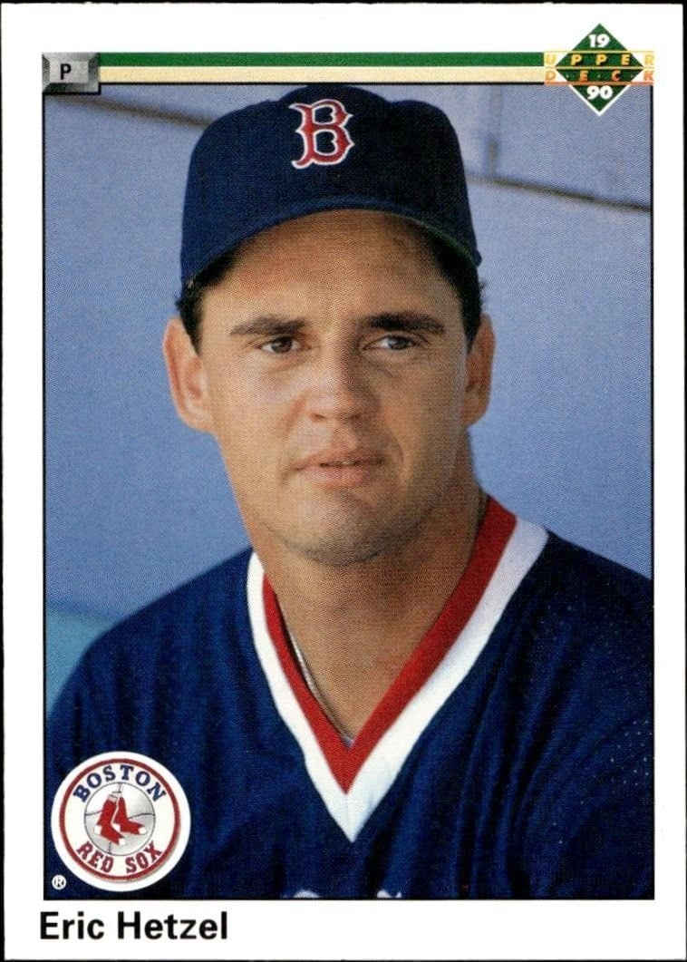 Eric Hetzel 1990 Upper Deck #673 Baseball Trading Card - Front 1990 Upper Deck Eric Hetzel #673 baseball trading card front