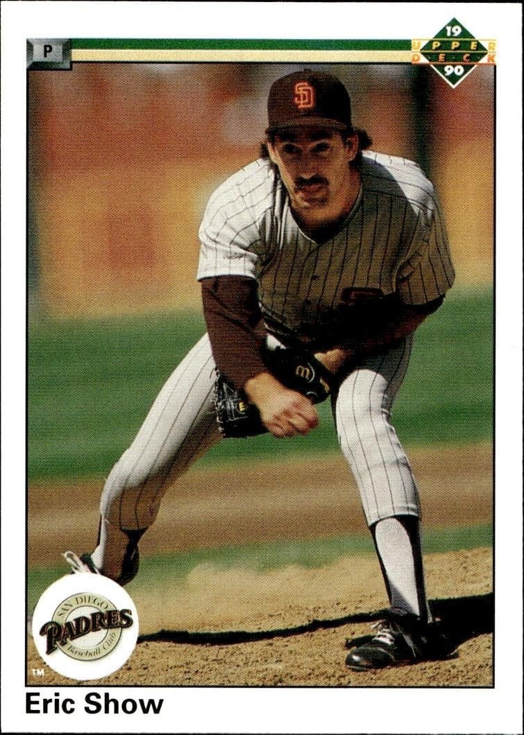 Eric Show 1990 Upper Deck #587 Baseball Trading Card - Front 1990 Upper Deck Eric Show #587 baseball trading card front