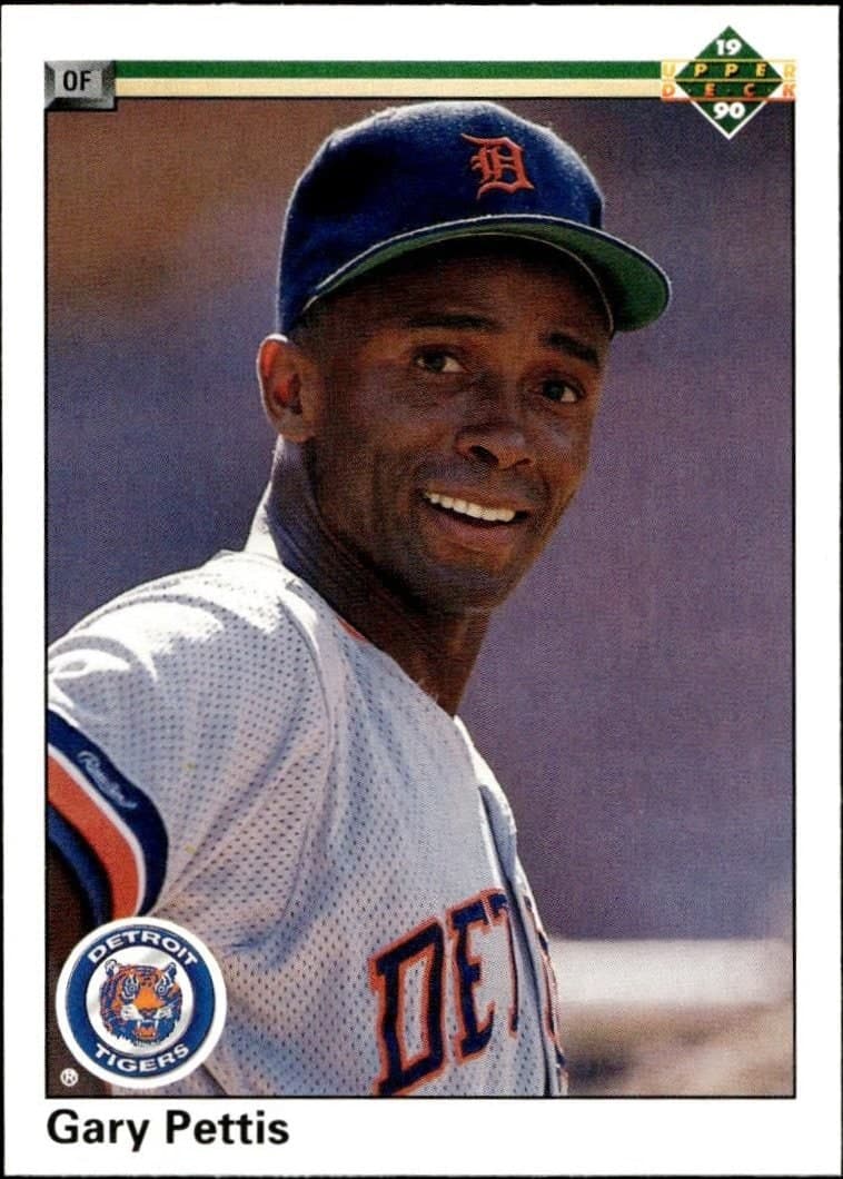 Gary Pettis 1990 Upper Deck #385 Baseball Trading Card - Front 1990 Upper Deck Gary Pettis #385 baseball trading card front