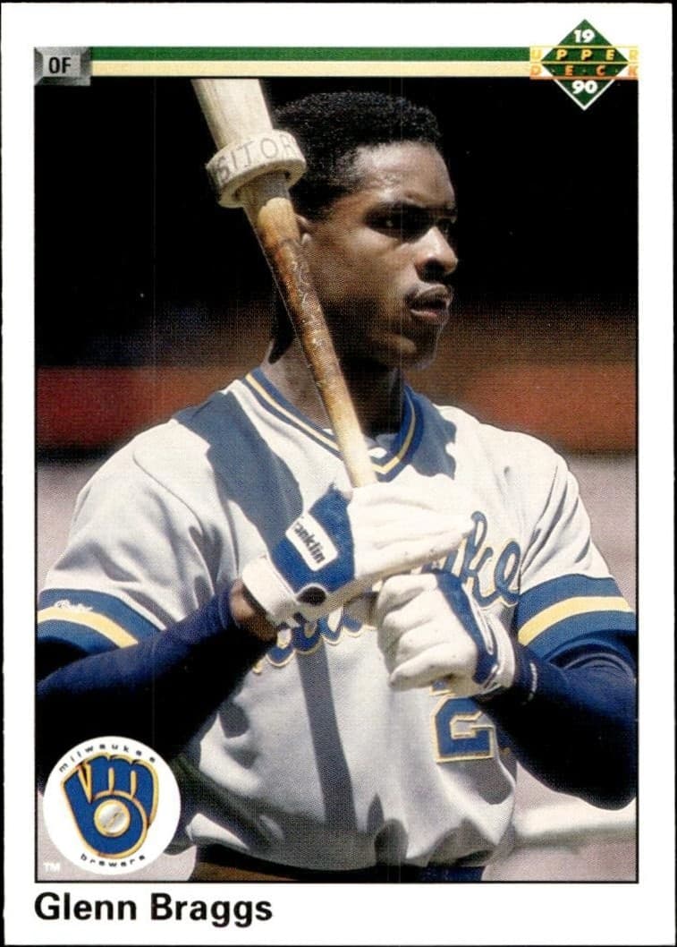 1990 Upper-Deck Glenn Braggs #456 trading card