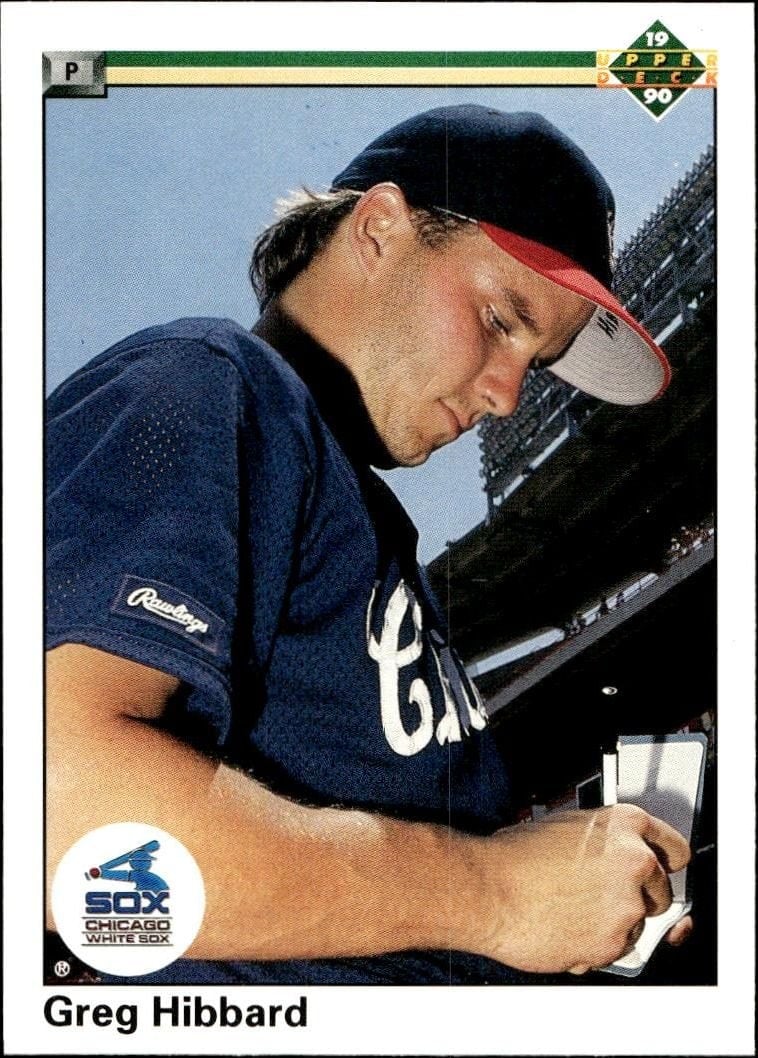 Greg Hibbard 1990 Upper Deck #543 Baseball Trading Card - Front 1990 Upper Deck Greg Hibbard #543 baseball trading card front