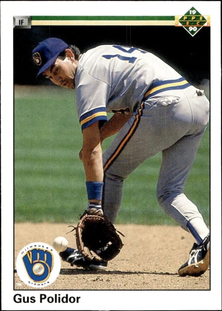 Gus Polidor 1990 Upper Deck #480 Baseball Trading Card - Front 1990 Upper Deck Gus Polidor #480 baseball trading card front