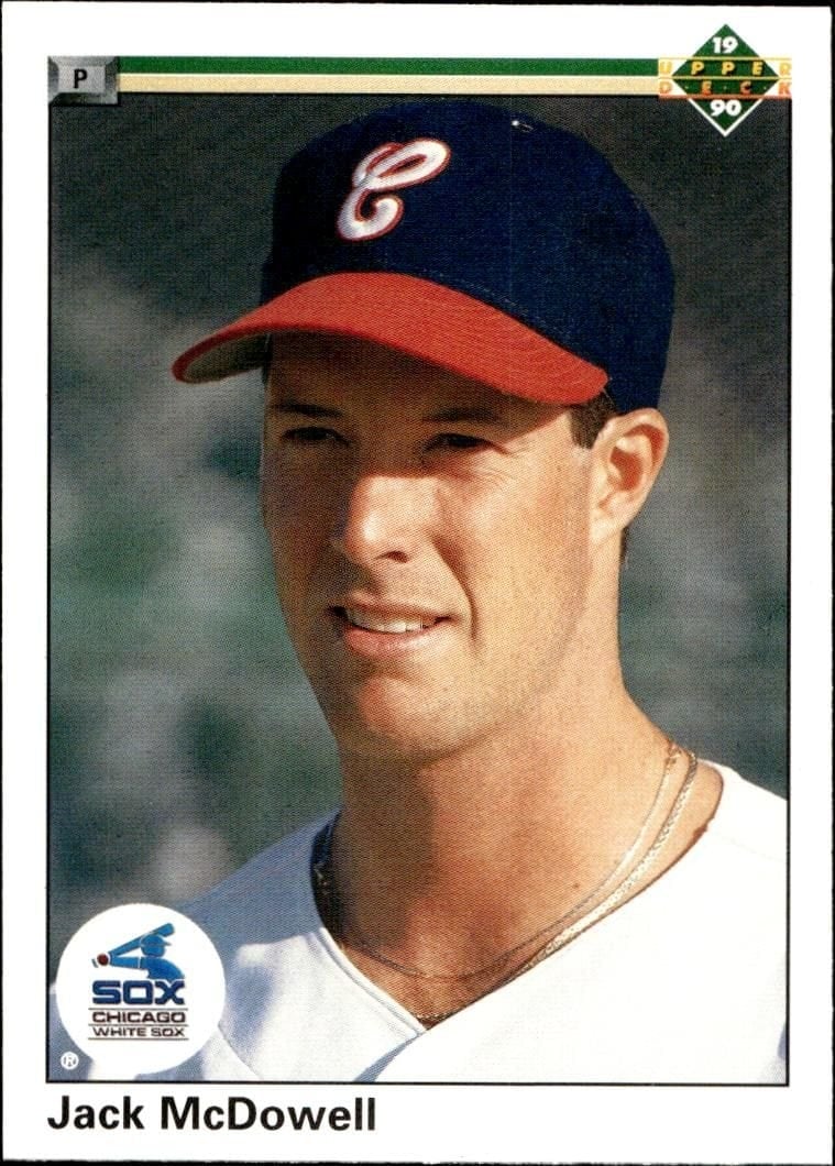 Jack McDowell 1990 Upper Deck #625 Baseball Trading Card - Front 1990 Upper Deck Jack McDowell #625 baseball trading card front