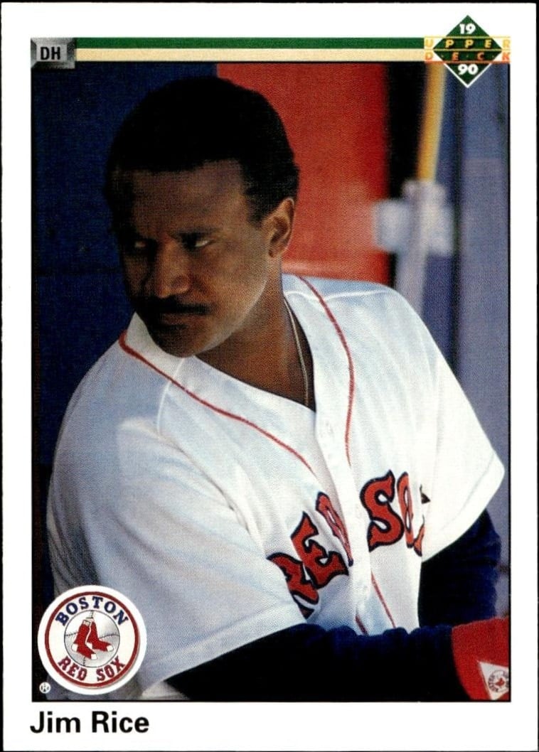 Jim Rice 1990 Upper Deck #373 Baseball Trading Card - Front 1990 Upper Deck Jim Rice #373 baseball trading card front
