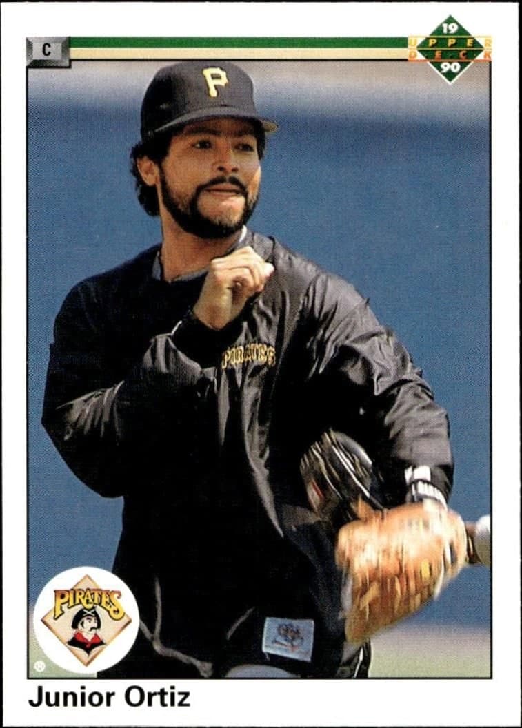 Junior Ortiz 1990 Upper Deck #389 Baseball Trading Card - Front 1990 Upper Deck Junior Ortiz #389 baseball trading card front