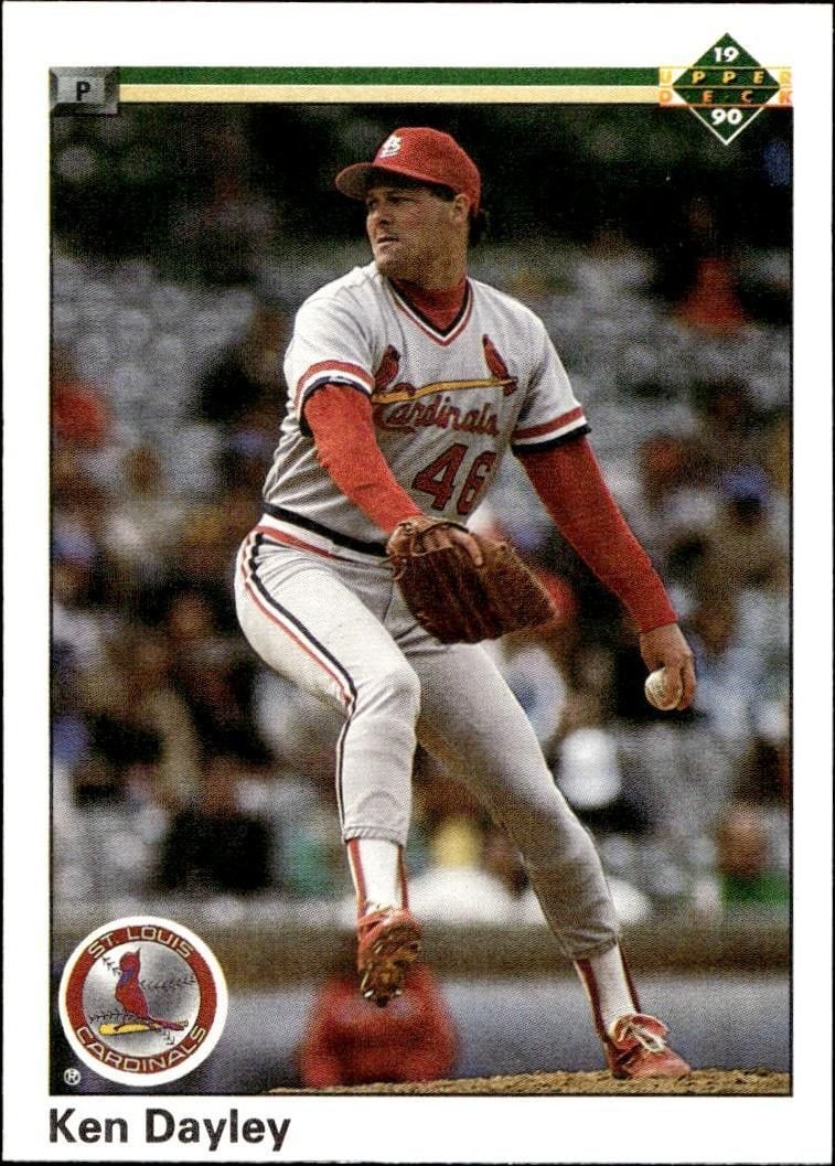 Ken Dayley 1990 Upper Deck #280 Baseball Trading Card - Front 1990 Upper Deck Ken Dayley #280 baseball trading card front