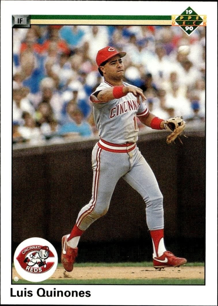 Luis Quinones 1990 Upper Deck #593 Baseball Trading Card - Front 1990 Upper Deck Luis Quinones #593 baseball trading card front