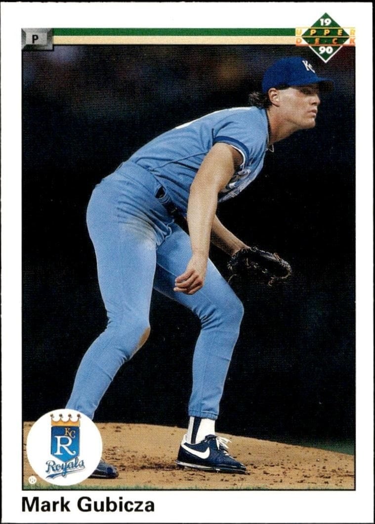 Mark Gubicza 1990 Upper Deck #676 Baseball Trading Card - Front 1990 Upper Deck Mark Gubicza #676 baseball trading card front