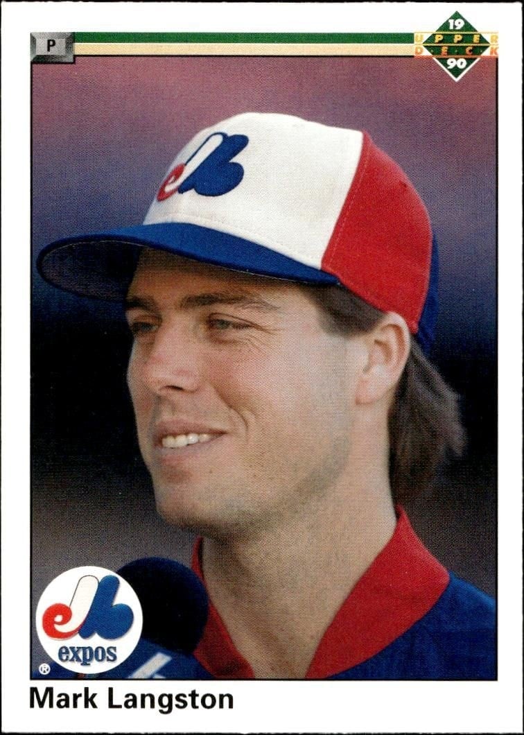Mark Langston 1990 Upper Deck #647 Baseball Trading Card - Front 1990 Upper Deck Mark Langston #647 baseball trading card front