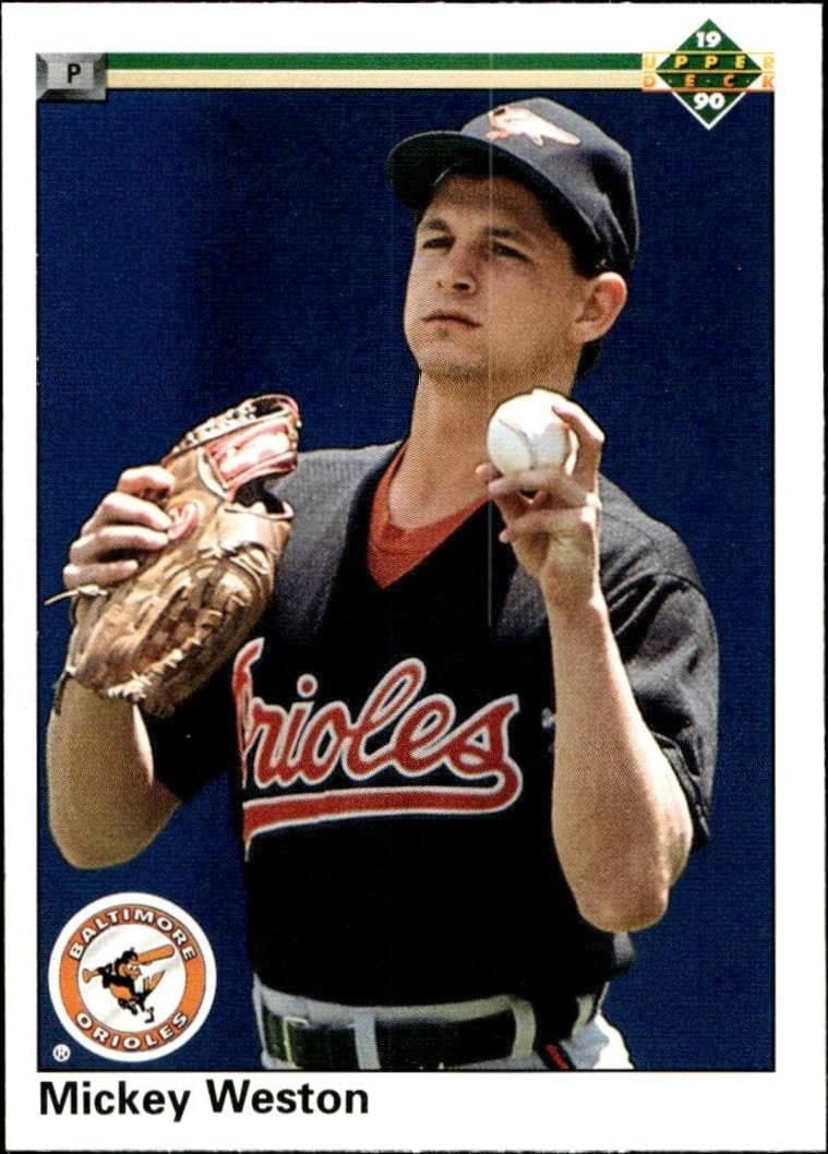 Mickey Weston 1990 Upper Deck #683 Baseball Trading Card - Front 1990 Upper Deck Mickey Weston #683 baseball trading card front