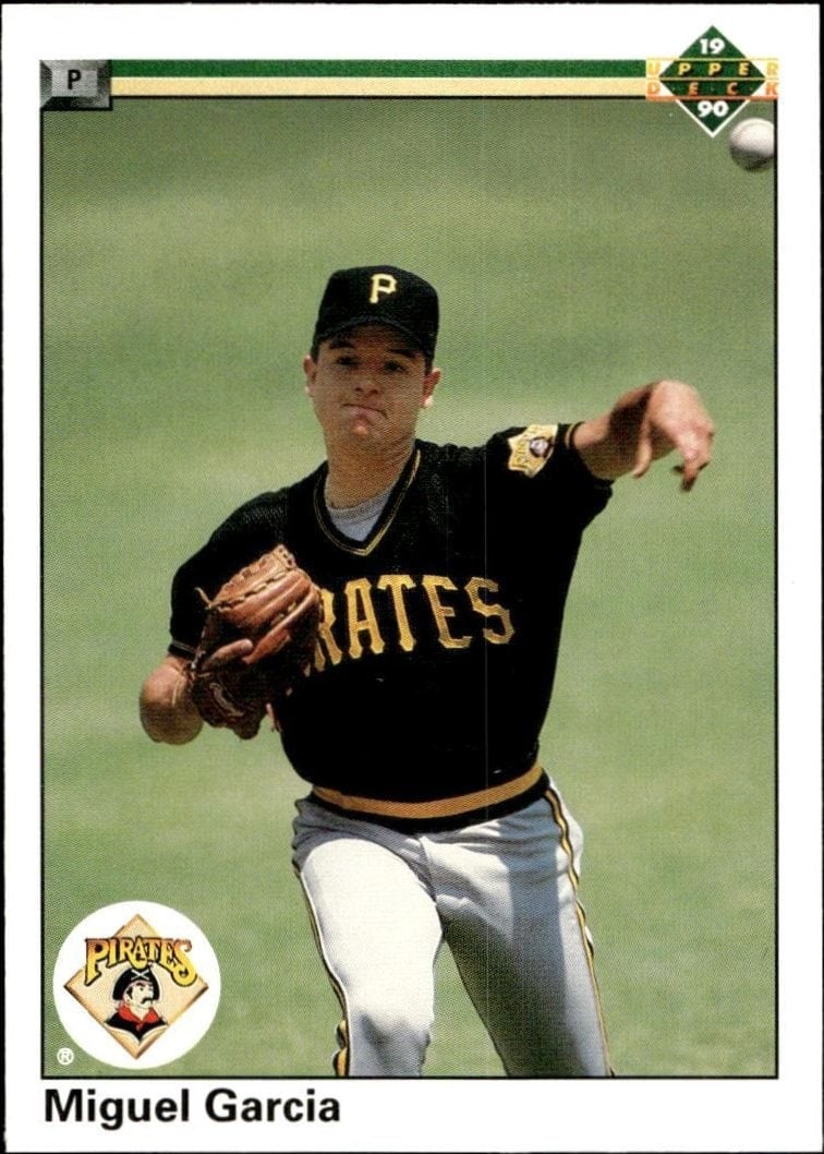 Miguel Garcia 1990 Upper Deck #538 Baseball Trading Card - Front 1990 Upper Deck Miguel Garcia #538 baseball trading card front