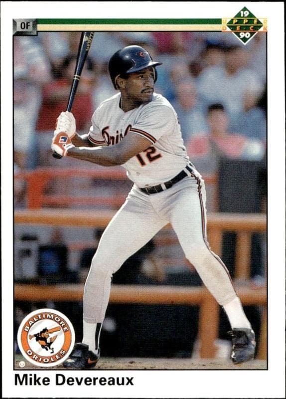 1990 Upper-Deck Mike Devereaux #681 trading card