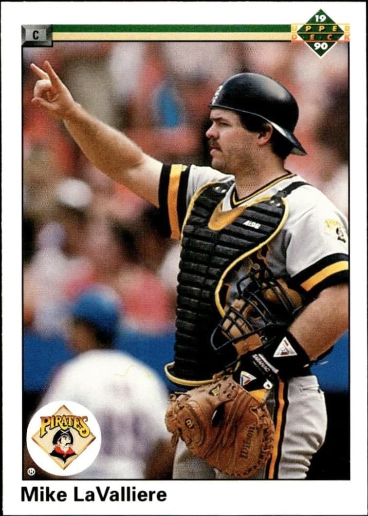 Mike LaValliere 1990 Upper Deck #578 Baseball Trading Card - Front 1990 Upper Deck Mike LaValliere #578 baseball trading card front