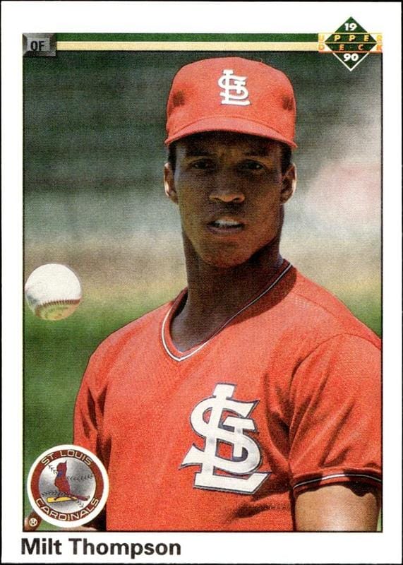 1990 Upper-Deck Milt Thompson #278 trading card