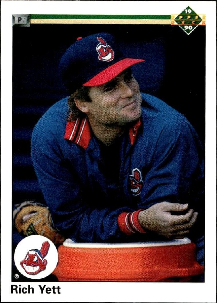 Rich Yett 1990 Upper Deck #595 Baseball Trading Card - Front 1990 Upper Deck Rich Yett #595 baseball trading card front