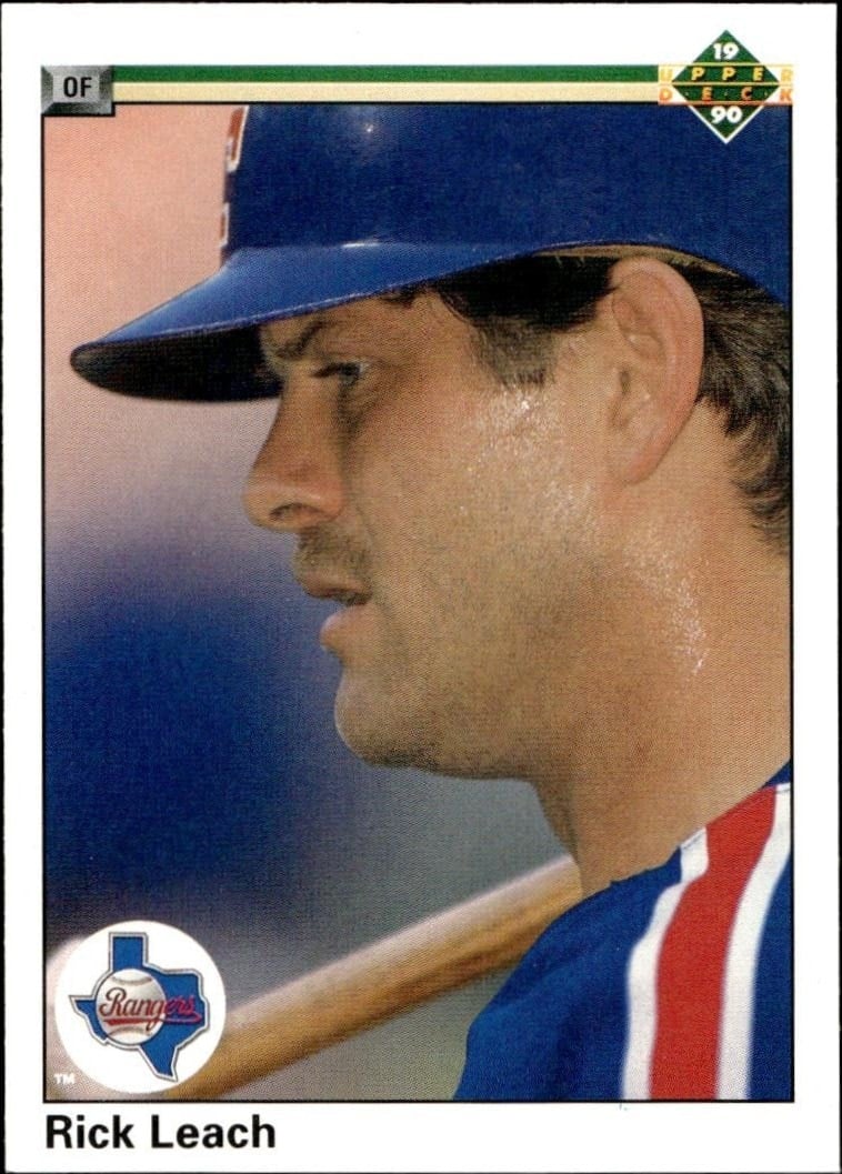 Rick Leach 1990 Upper Deck #640 Baseball Trading Card - Front 1990 Upper Deck Rick Leach #640 baseball trading card front