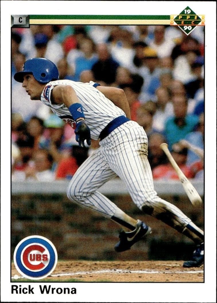 Rick Wrona 1990 Upper Deck #582 Baseball Trading Card - Front 1990 Upper Deck Rick Wrona #582 baseball trading card front