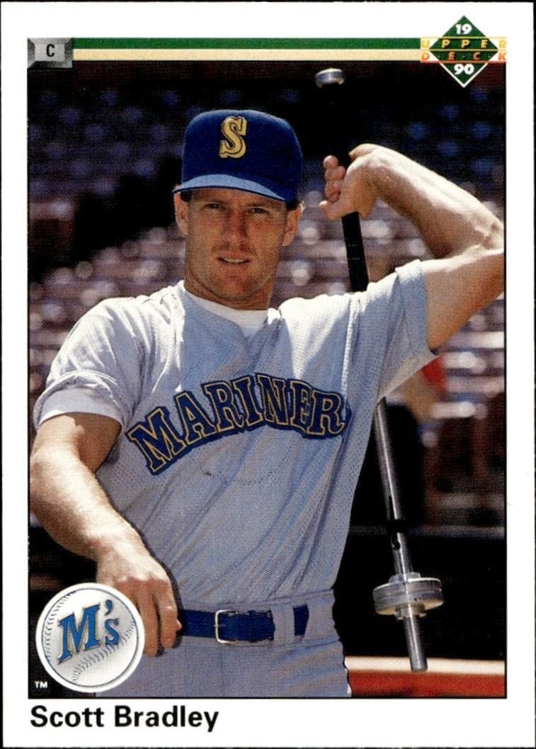 Scott Bradley 1990 Upper Deck #383 Baseball Trading Card - Front 1990 Upper Deck Scott Bradley #383 baseball trading card front