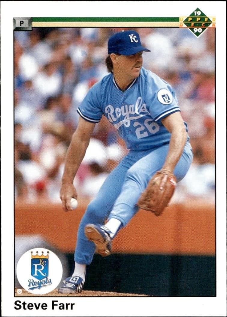 Steve Farr 1990 Upper Deck #680 Baseball Trading Card - Front 1990 Upper Deck Steve Farr #680 baseball trading card front