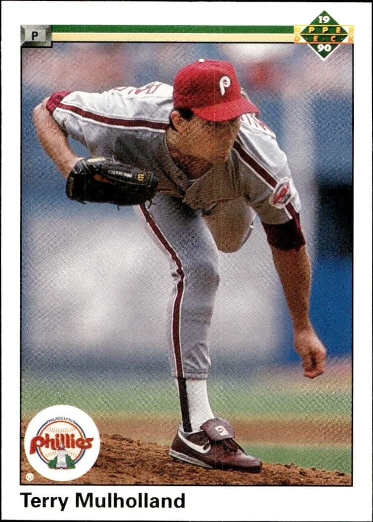 Terry Mulholland 1990 Upper Deck #474 Baseball Trading Card - Front 1990 Upper Deck Terry Mulholland #474 baseball trading card front