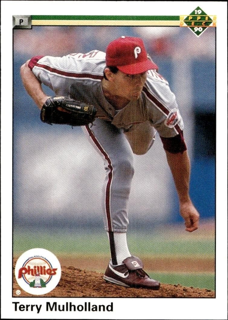 Terry Mulholland 1990 Upper Deck #474 Baseball Trading Card - Front 1990 Upper Deck Terry Mulholland #474 baseball trading card front