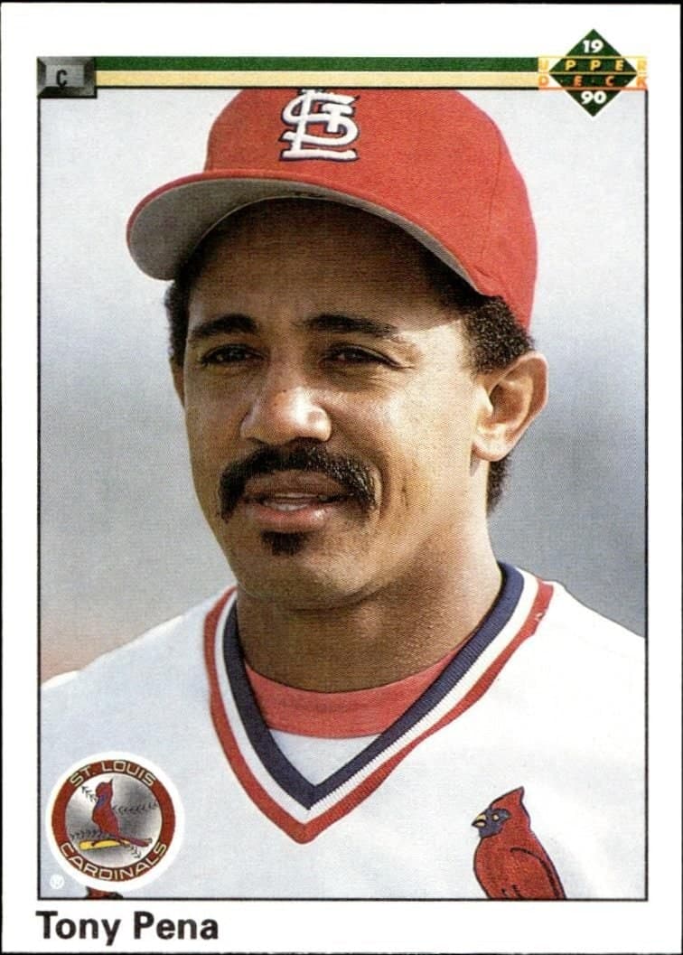 Tony Pena 1990 Upper Deck #276 Baseball Trading Card - Front 1990 Upper Deck Tony Pena #276 baseball trading card front