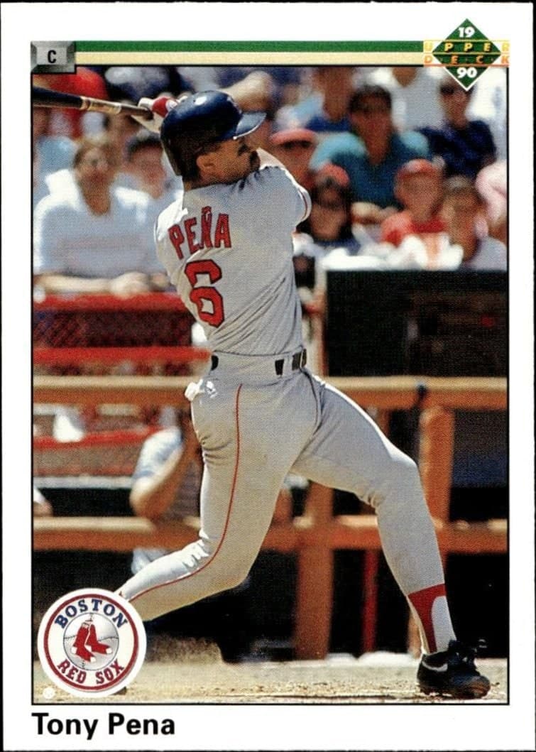 Tony Pena 1990 Upper Deck #748 Baseball Trading Card - Front 1990 Upper Deck Tony Pena #748 baseball trading card front