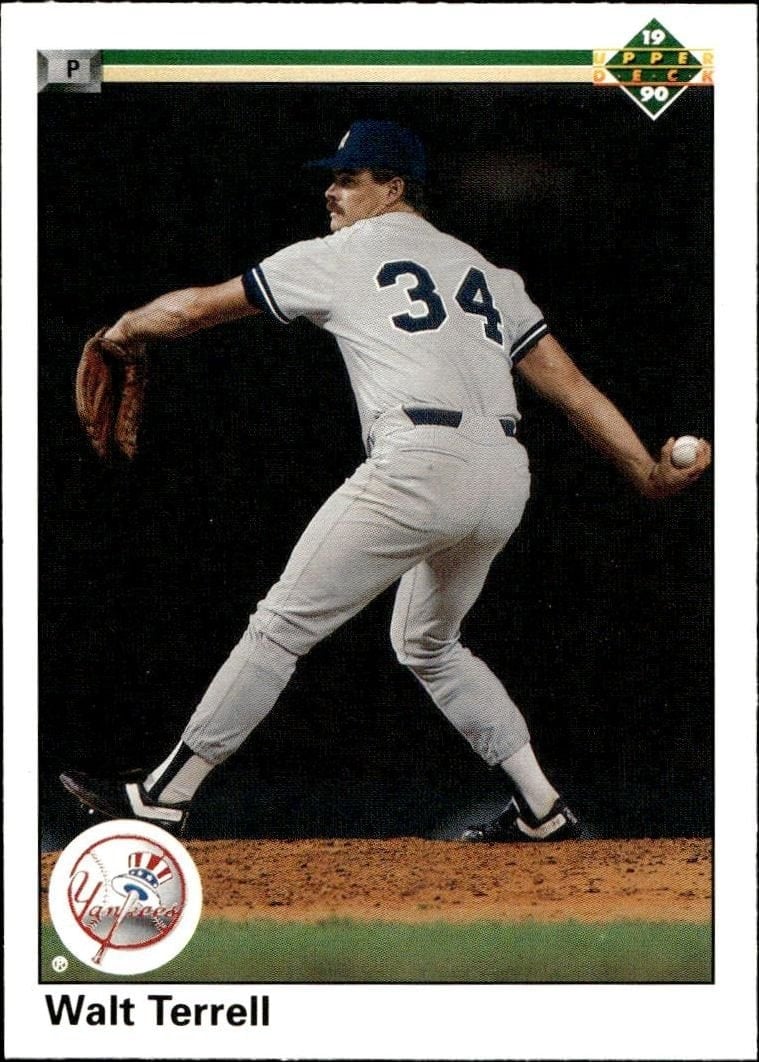 Walt Terrell 1990 Upper Deck #661 Baseball Trading Card - Front 1990 Upper Deck Walt Terrell #661 baseball trading card front