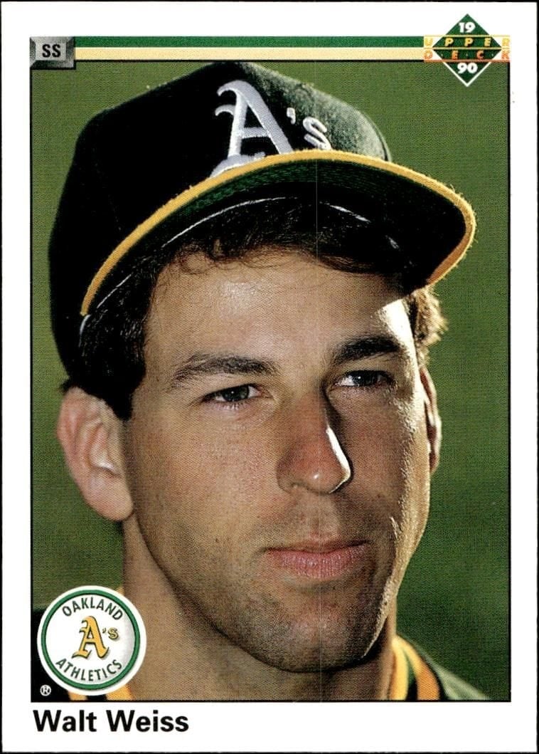 Walt Weiss 1990 Upper Deck #542 Baseball Trading Card - Front 1990 Upper Deck Walt Weiss #542 baseball trading card front