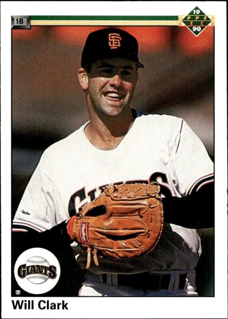 Will Clark 1990 Upper Deck #556 Baseball Trading Card - Front 1990 Upper Deck Will Clark #556 baseball trading card front