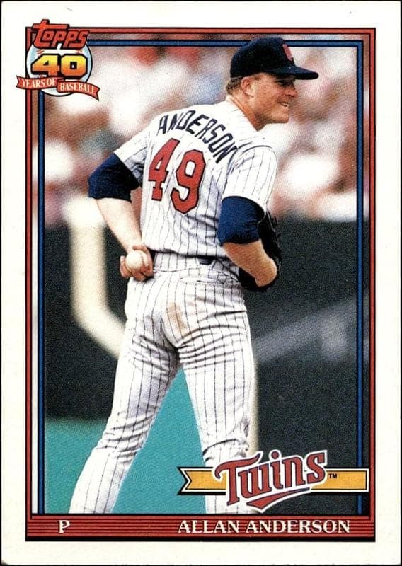 1991 Topps Allan Anderson #223 trading card
